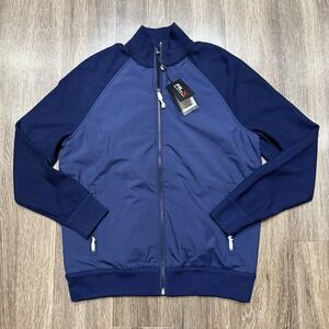 RLX Ralph Lauren Golf Full Zip Hybrid Jacket Wool Blue Mens Size Medium NWT $248